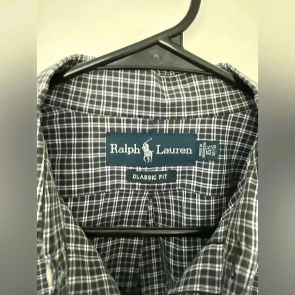 Ralph Lauren Moore Blue Plaid Pony Mens Long Sleeve Button Up Shirt Size XL - Picture 2 of 8